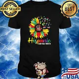 Hispanic Heritage Month Sunflower Latino Countries Flag T-Shirt