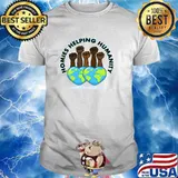 Homies Helping Humanity Black Heart Earth T-Shirt