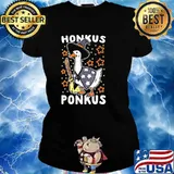 Honkus ponkus duck witch halloween s Ladies tee
