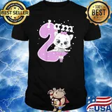 I Am Girls Cat Birthday 2 Years T-Shirt