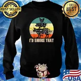 I'd Smoke That Grilling Party Vintage T-Shirt Sweater