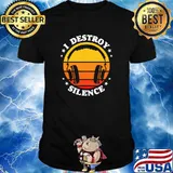 I Destroy Silence Headphones Vintage T-Shirt