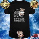 I like murder shows comfy clothes and maybe 3 people messy bun leopard T-Shirt