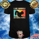 I Like Squirrel And Maybe 3 People Vintage T-Shirt