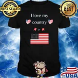 I Love My Country USA Flag Shir