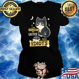 I'm Intolerant To Lactose And Idiots Cat T-Shirt Ladies tee