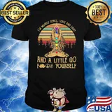 I'm Mosty Peace Love An Light And A Little Go Hippie Yoga Girl Shirt