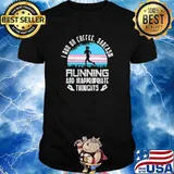 I Run On Coffee Sarcasm Running And Inappropriate Thoughts Vintage Shirt