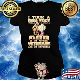 I tool a DNA test god is my father veterans are my brothers s Ladies tee