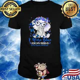 I Wear Blue For My Friend Elephant Colon Cancer Awareness T-Shirt
