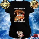 I wear Orange Gnome Ribbon Truck for COPD Awareness Month T-Shirt Ladies tee