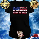 I will never apologize for being american and not wearing a mask finish the wall american flag s Ladies tee