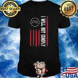 I Will Not Comply No Mandates 1776 American Flag T-Shirt