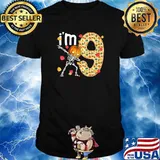 Im 9 Year Old Dabbing Skeleton Pumpkin 9th Birthday T-Shirt