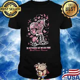 In october we wear pink breast cancer awareness snoopy shirt
