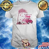 In October We Wear Pink For Breast Cancer Awareness Tractor Pumpkin Autumn shirt