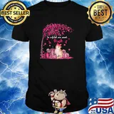 In October We Wear Pink Pumpkin Cat Breast Cancer Awareness T-Shirt