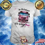 In October We Wear Pink Pumpkin School Bus Shirt