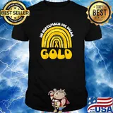 In September We Wear Gold Childhood Cancer awareness Rainbow T-Shirt