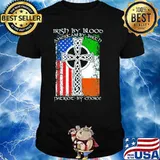 Irish by blood american by birth patriot by choice american flag shirt