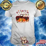 It's Fall Y'all Gnomes Pumpkin Truck Plaid Print Autumn T-Shirt