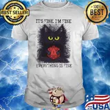 It's Fine I'm Fine Everything Is Fine Cat Shirt