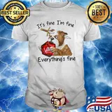 Its fine im fine everythings fine dog dice shirt