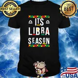 Its Libra Season September October Black Libra Queen Birthday Party T-Shirt
