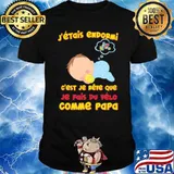 J'ÉTAIS ENDORMI EST JE REVE QUE JE FAIS DU VELO COMME PAPA bABY CYCLE SHIRT
