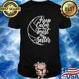 Keep Calm And Trust The Setter Player Volleyball Beach T-Shirt