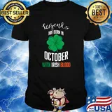 Legends Born In October With Irish Blood T-Shirt