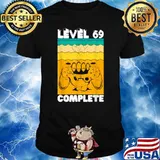 Level 69 Complete Gamer Vintage 69th Wedding Anniversary T-Shirt