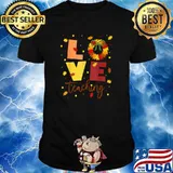 Love Teaching Fall Wreath TeeAttire For Teachers T-Shirt