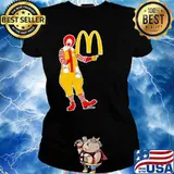 Mcdonalds logo with clown s Ladies tee