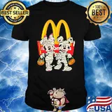 Mcdonalds logo with minnie and mickey mouse shirt