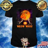 Meow Wars Kitty Halloween Cat T-Shirt