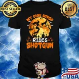 My Cane Corso Rides Shotgun Witch Dog Halloween T-Shirt