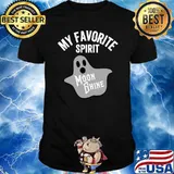 My Favorite Spirit Moonshine Fall Alcohol Ghost Halloween T-shirt