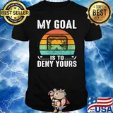 My Goal Is To Deny Yours Retro Ice Hockey Goalie T-Shirt