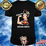 National Hispanic Heritage Month Strong Woman Latin Culture Flags T-Shirt
