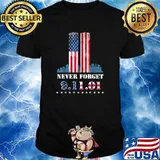 Never Forget Patriotic 911 American Flag T-Shirt
