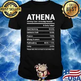 Nice athena Name Tag Percent Daily Values Are based On Your Unique Diet T-Shirt