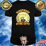 Nightmare Before Coffee Moon Halloween T-Shirt