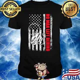 No Man Left Behind American Flag Veteran T-Shirt