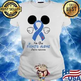 No One Fight Alone Diabetes Awareness Mickey Mouse Shirt Ladies tee