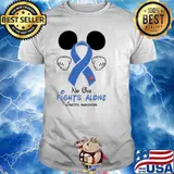 No One Fight Alone Diabetes Awareness Mickey Mouse Shirt