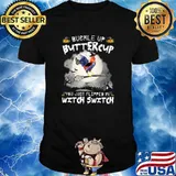 Official buckle Up Buttercup You Just Flipped My Witch Switch Chicken T-Shirt
