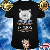 Official professional Er Nurse Working From Home Since 2020 Career T-Shirt