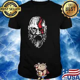 Old Man Kratos God Of War Faces Distressed Shirt
