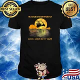 On A Dark Desert Fairway Golf Witch Cool Wind In My Hair Blood Moon Halloween T-Shirt